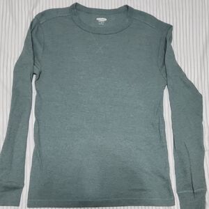 Old Navy Men's Soft Wash Teal Crewneck Henley